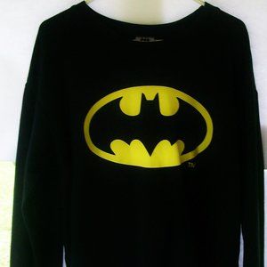 Black Batman Sweat Shirt w/ Yellow Logo Size L